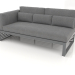 3d model Modular sofa, section 1 left, high back (Anthracite) - preview