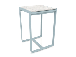 Mesa de bar 70 (DEKTON Kreta, Azul cinza)
