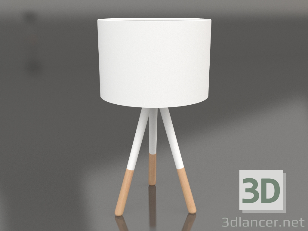 modello 3D Lampada da tavolo Highland (Bianco) - anteprima