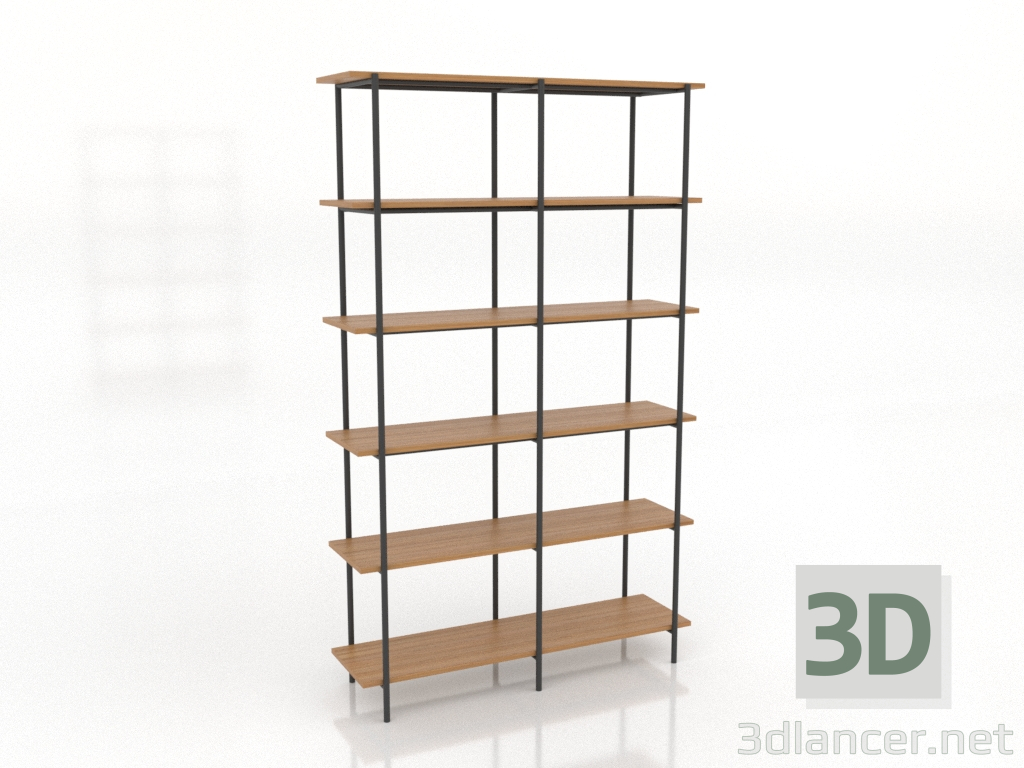 modello 3D Rack 4 1200X350X1950 mm (rovere naturale) - anteprima modello 3D Rack 4 1200X350X1950 mm (rovere naturale) - anteprima