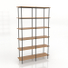 modello 3D Rack 4 1200X350X1950 mm (rovere naturale) - anteprima