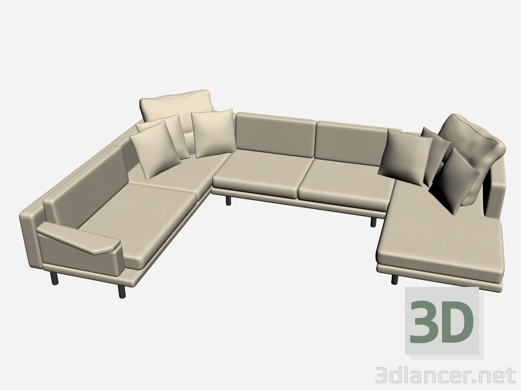 3d model Sofá Leonard 2 - vista previa