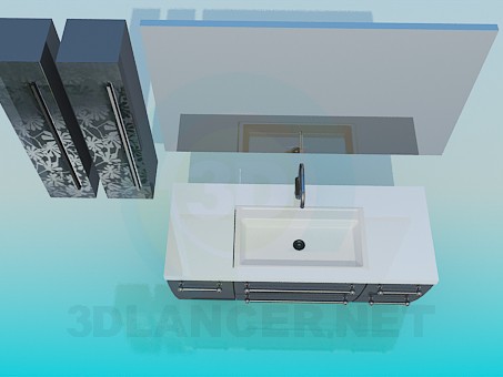 3D Modell Möbel-Waschtisch - Vorschau