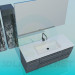 modello 3D Lavabo consolle - anteprima