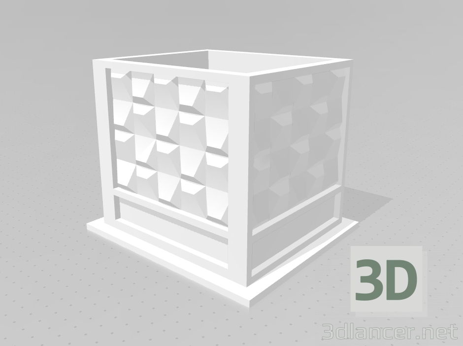 Modelo 3d Potes em forma de cerca - preview