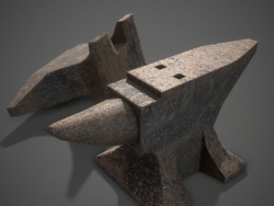 Rusty anvil pbr Modello 3D a basso numero di poligoni