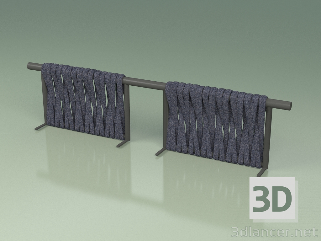 3d model Respaldo del módulo de sofá 212 (Metal Smoke, Cinturón gris-azul) - vista previa