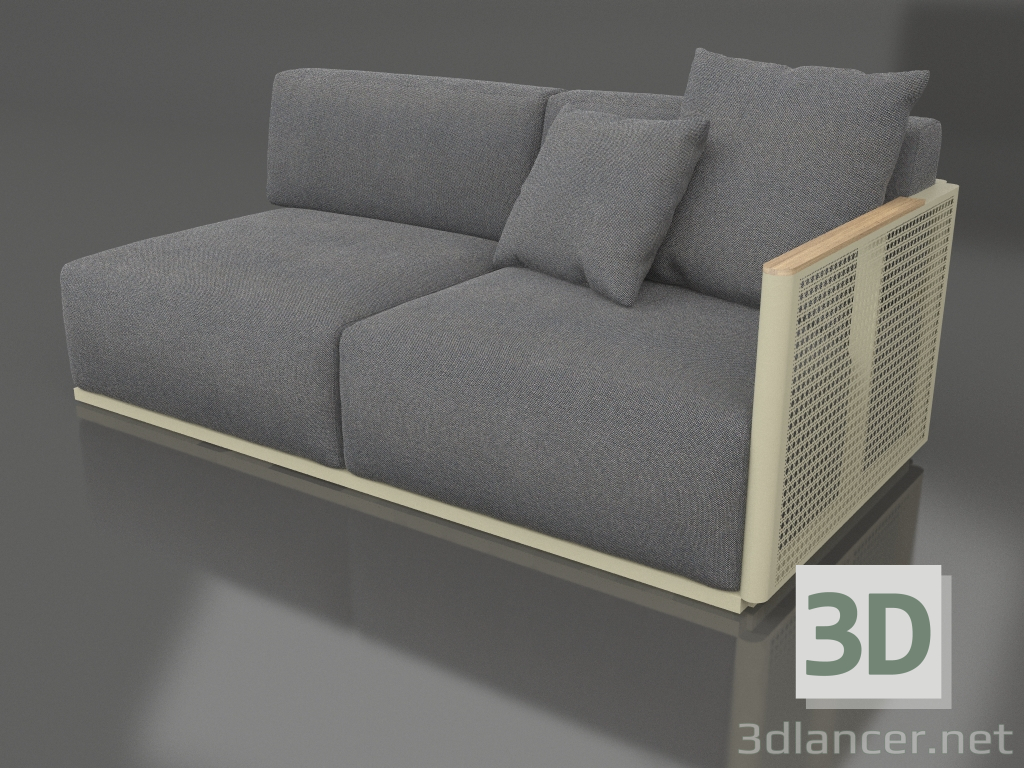 3D modeli Kanepe modülü 1. bölüm sağ (Altın) - önizleme