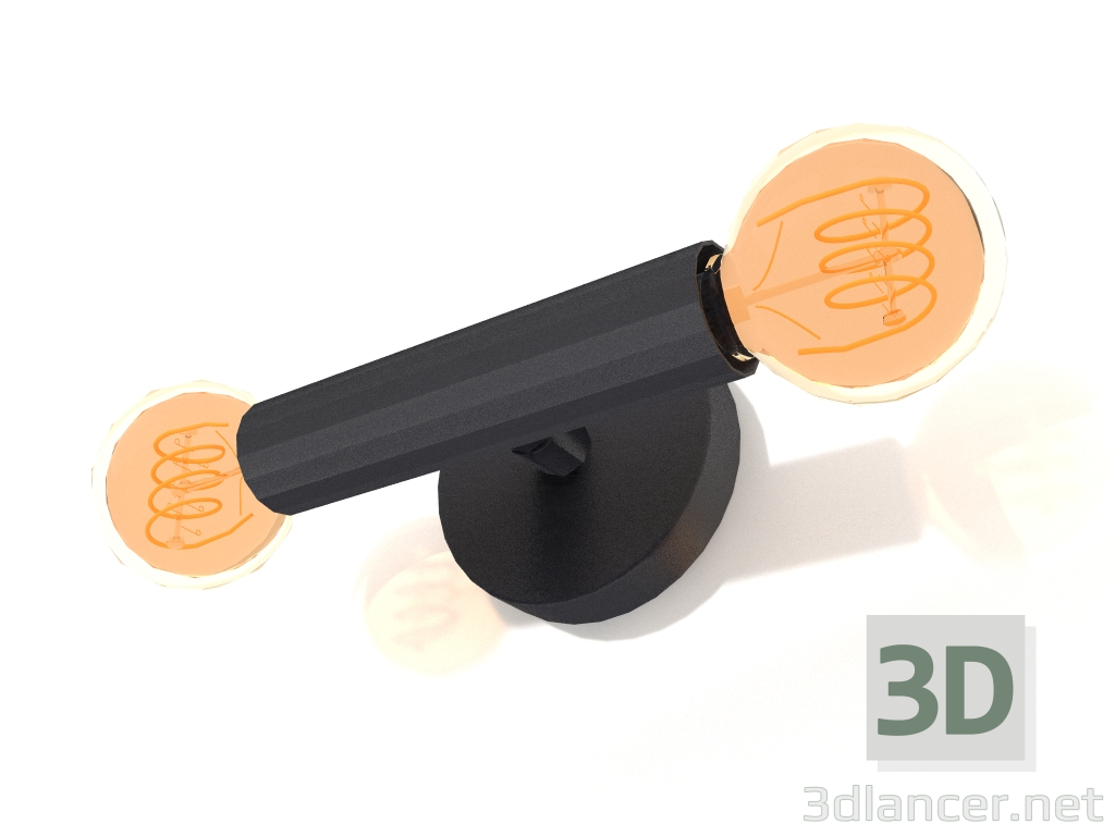 Modelo 3d Candeeiro de parede Hawk (Preto) - preview