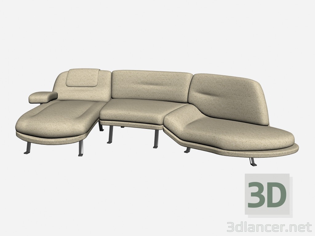 3d model Señor sofá 1 - vista previa