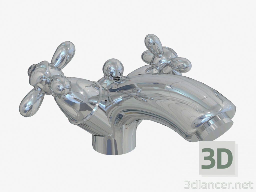 3d model Bath mixer with short tap - preview