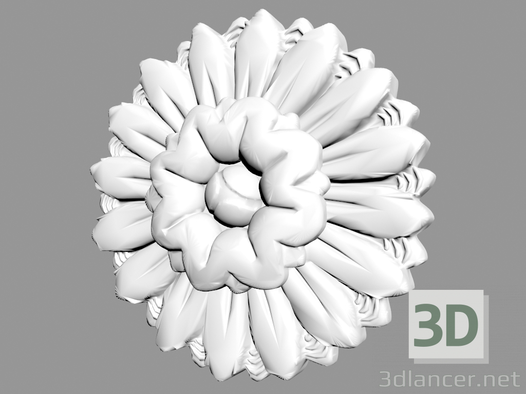 modello 3D Frammento di ornamento A322 - anteprima