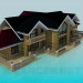 modello 3D Cottage con registro - anteprima