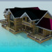 3d model Log Cabine style House - preview