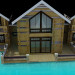 modello 3D Cottage con registro - anteprima