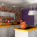 3d Modern kitchen model buy - render