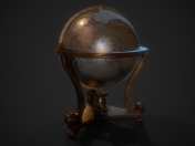 Globe médiéval Modèle 3D low-poly gratuit