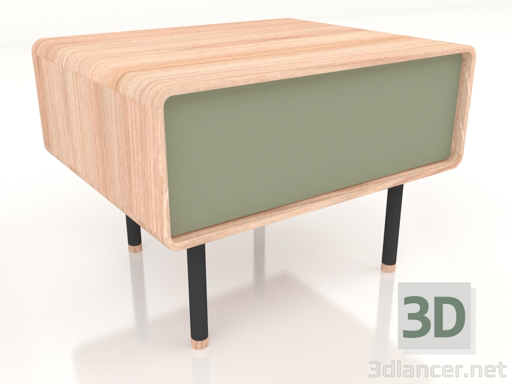 3d model Mesita de noche Fina (Oliva) - vista previa