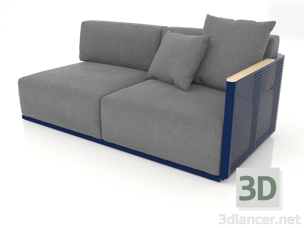 modello 3D Modulo divano sezione 1 destra (Blu notte) - anteprima