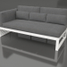 3D Modell Modulares Sofa, Teil 1 links, hohe Rückenlehne (Weiß) - Vorschau