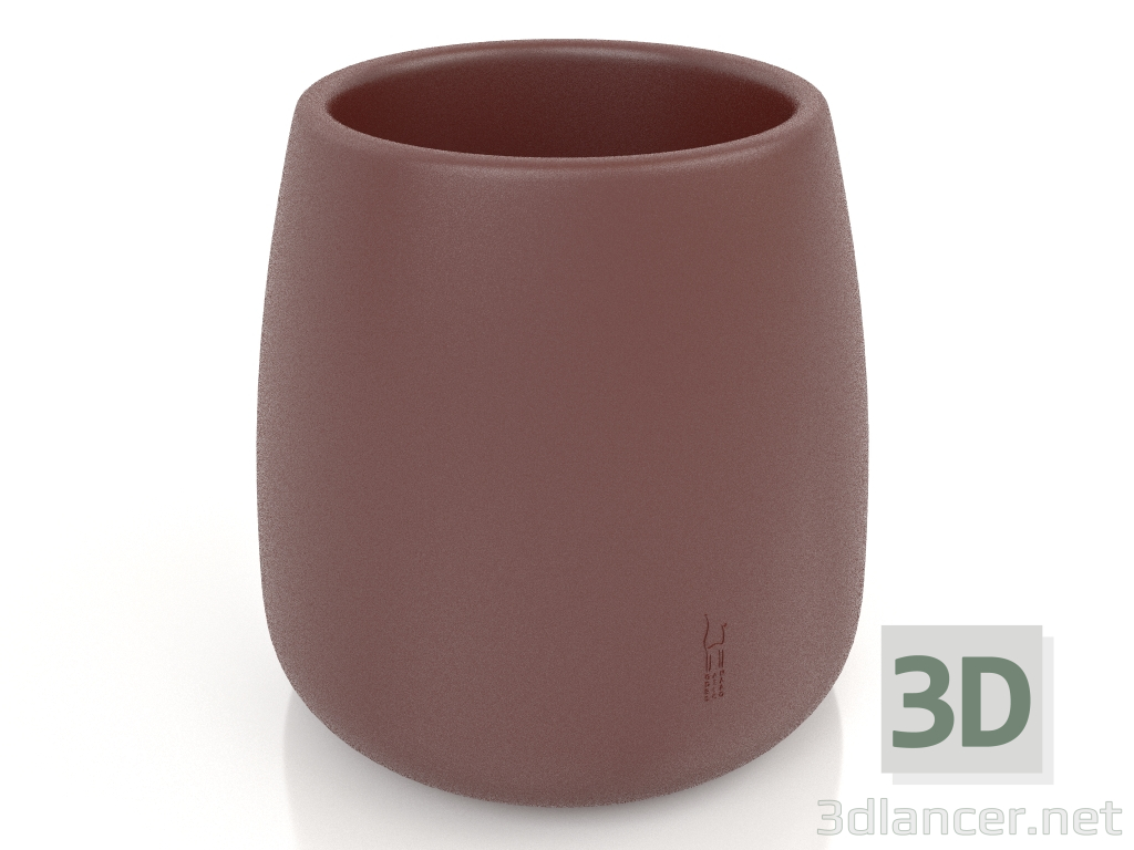 3d model Maceta 1 (rojo vino) - vista previa