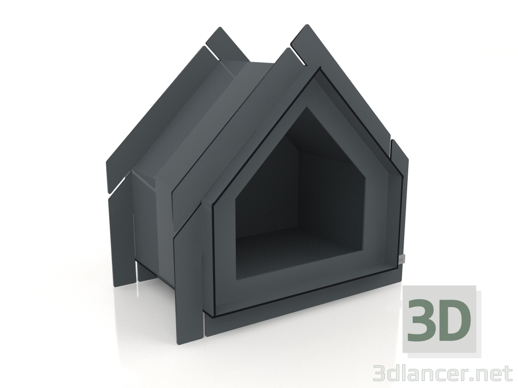 3d model Casa para mascotas XS (Antracita) - vista previa