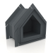 3d model Casa para mascotas XS (Antracita) - vista previa