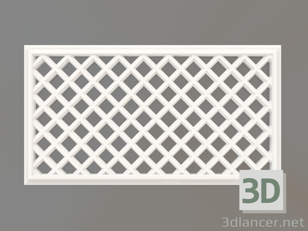 3d model Rejillas de ventilación de yeso VR 012 (179x329x12) - vista previa