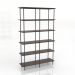 3D Modell Rack 4 1200X350X1950 mm (Nussbaum dunkel) - Vorschau