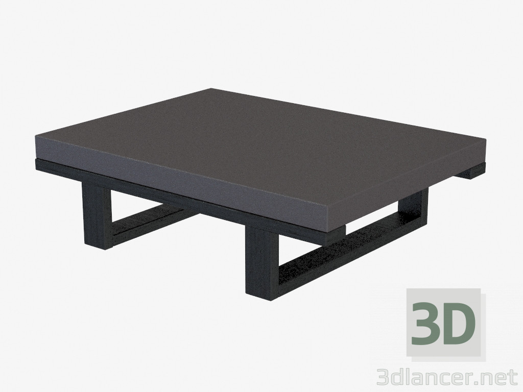 3d model Mesa de centro con tapa de cuero Harvard - vista previa