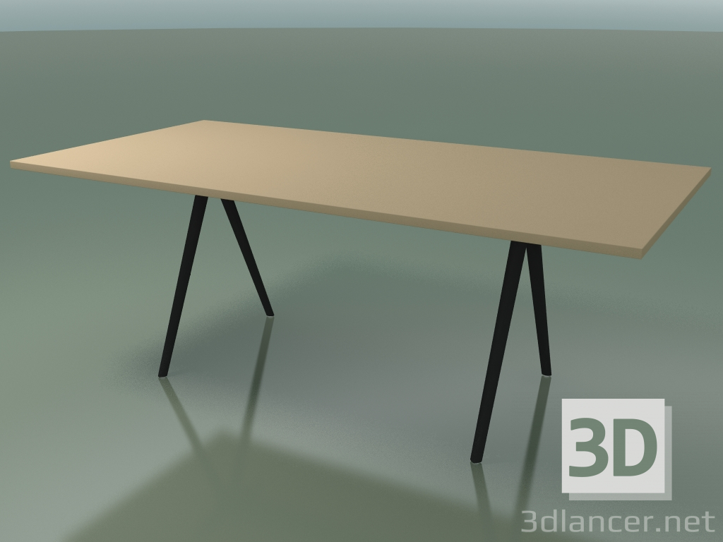 3D modeli Dikdörtgen masa 5411 (H 74 - 99x200 cm, laminat Fenix F03, V44) - önizleme