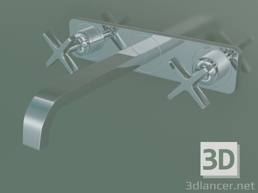 Modelo 3d Misturador de lavatório com 3 furos para instalação oculta (36115000) - preview