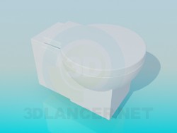 Toilet bowl with a round lid