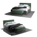 Cama y otomana 3D modelo Compro - render