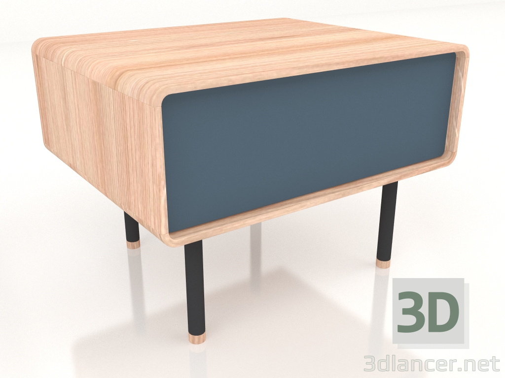 modello 3D Comodino Fina (blu fumo) - anteprima