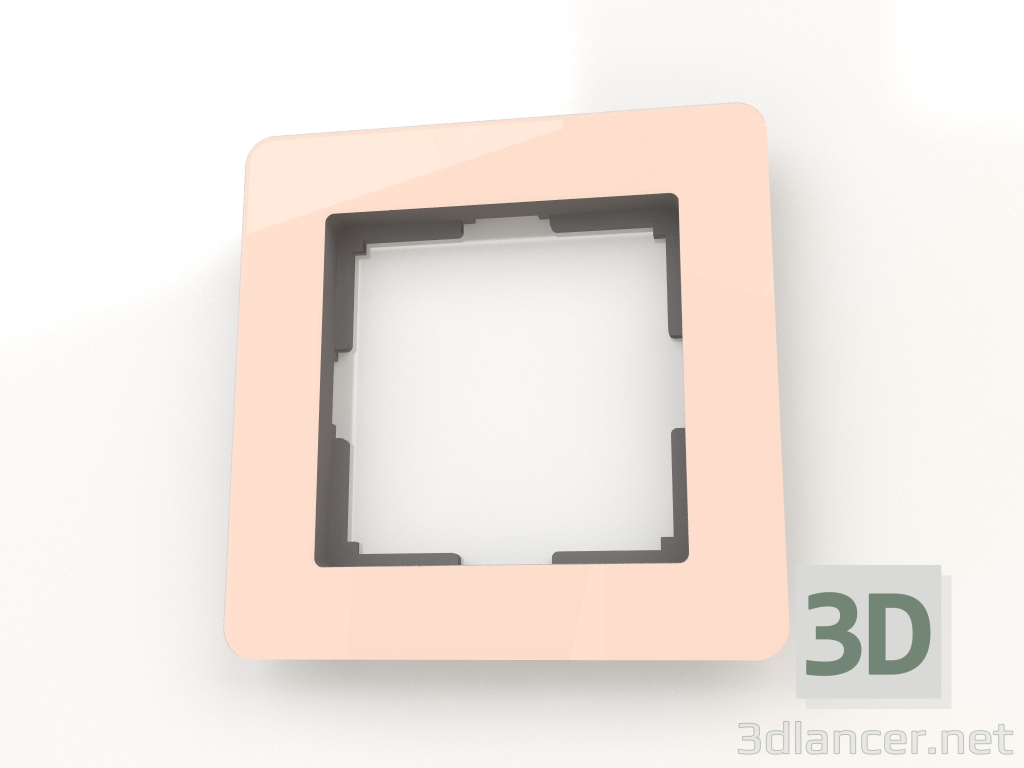 3d model Frame for 1 post Acrylic (ivory) - preview