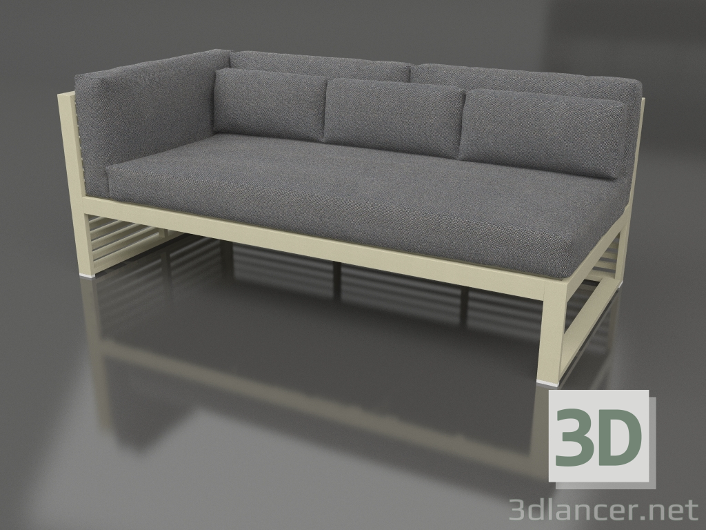 modello 3D Divano componibile, sezione 1 sinistra (Oro) - anteprima