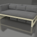 3D Modell Modulares Sofa, Abschnitt 1 links (Gold) - Vorschau