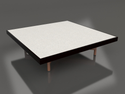 Mesa de centro cuadrada (Negro, DEKTON Sirocco)