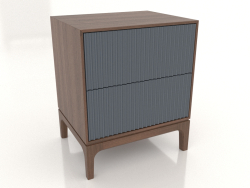 Comodino FARGO 2 cassetti con frontali fresati (ardesia, rovere tabacco, opzione 1)
