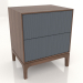modello 3D Comodino FARGO 2 cassetti con frontali fresati (ardesia, rovere tabacco, opzione 1) - anteprima