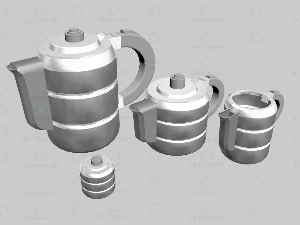 modello 3D Impostato molo - anteprima