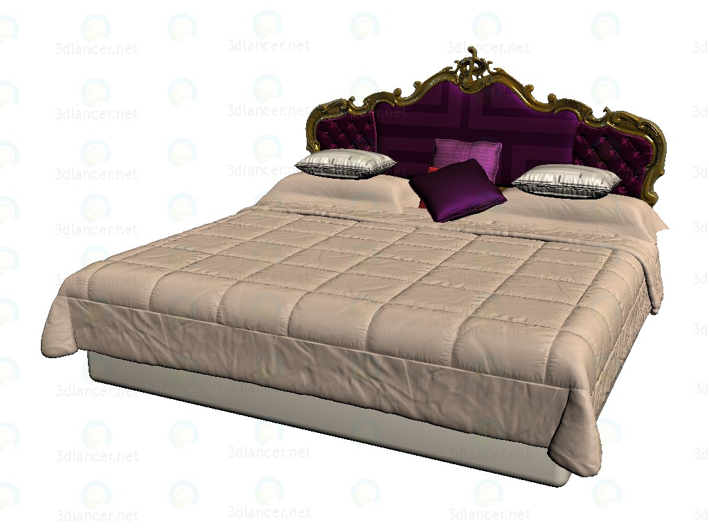 3d model Cama Venecia - vista previa