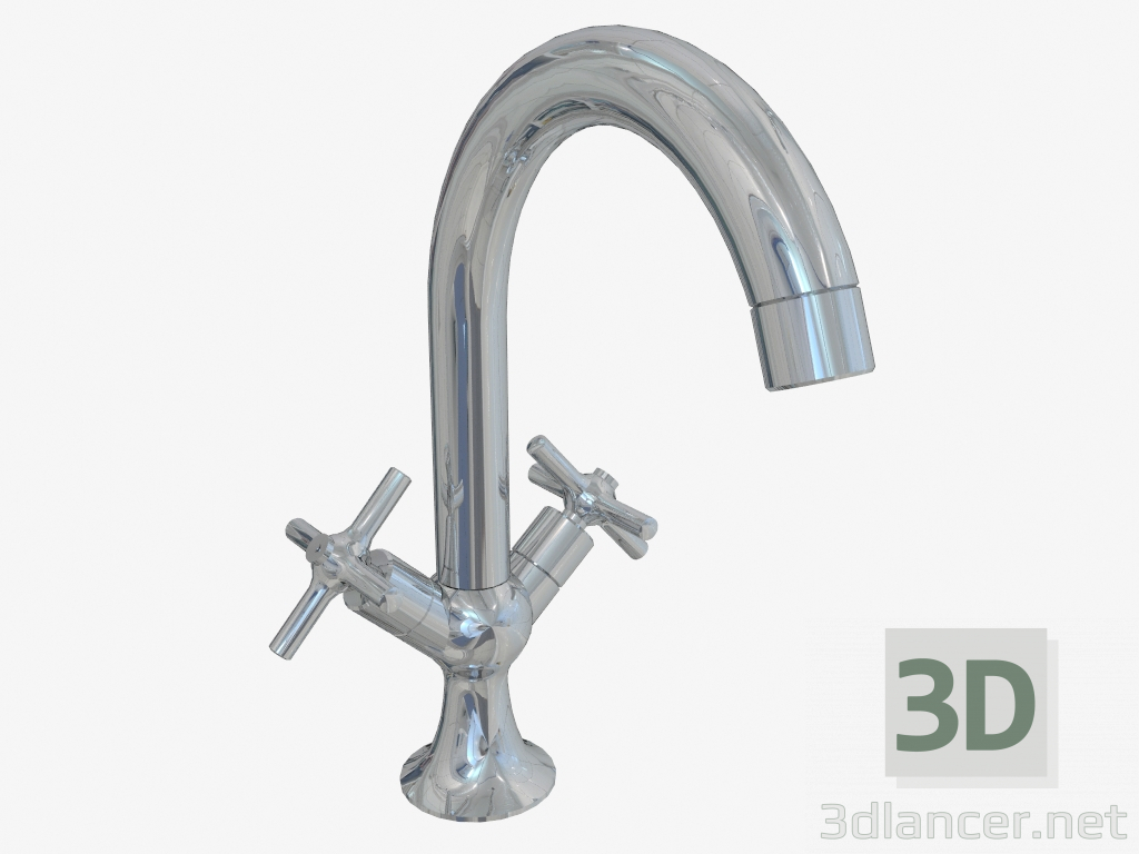 3d model Mezclador de baño con caño alto - vista previa