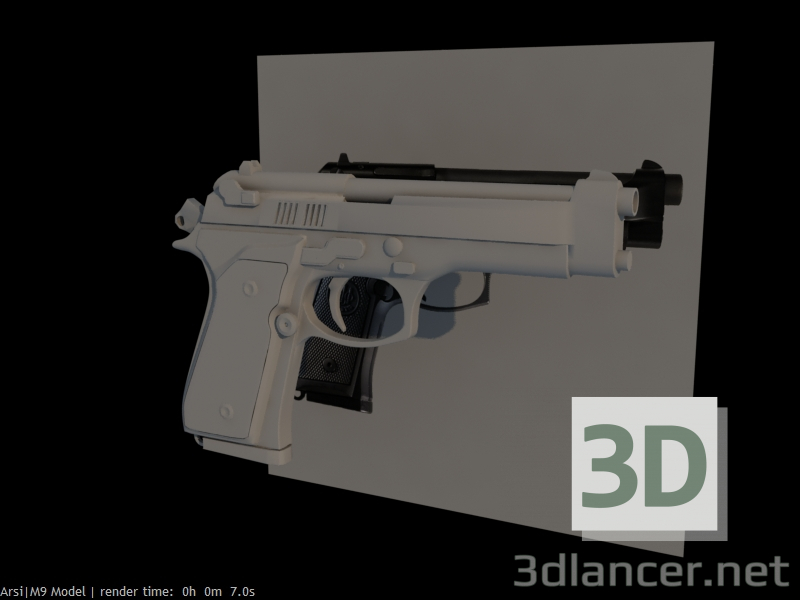 3d model Berett M9 - vista previa