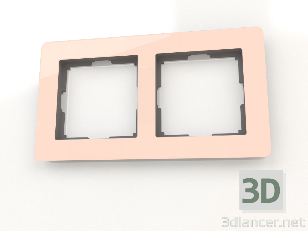 3d model Marco para 2 postes Acrílico (marfil) - vista previa