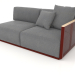 3d model Sofa module section 1 right (Wine red) - preview