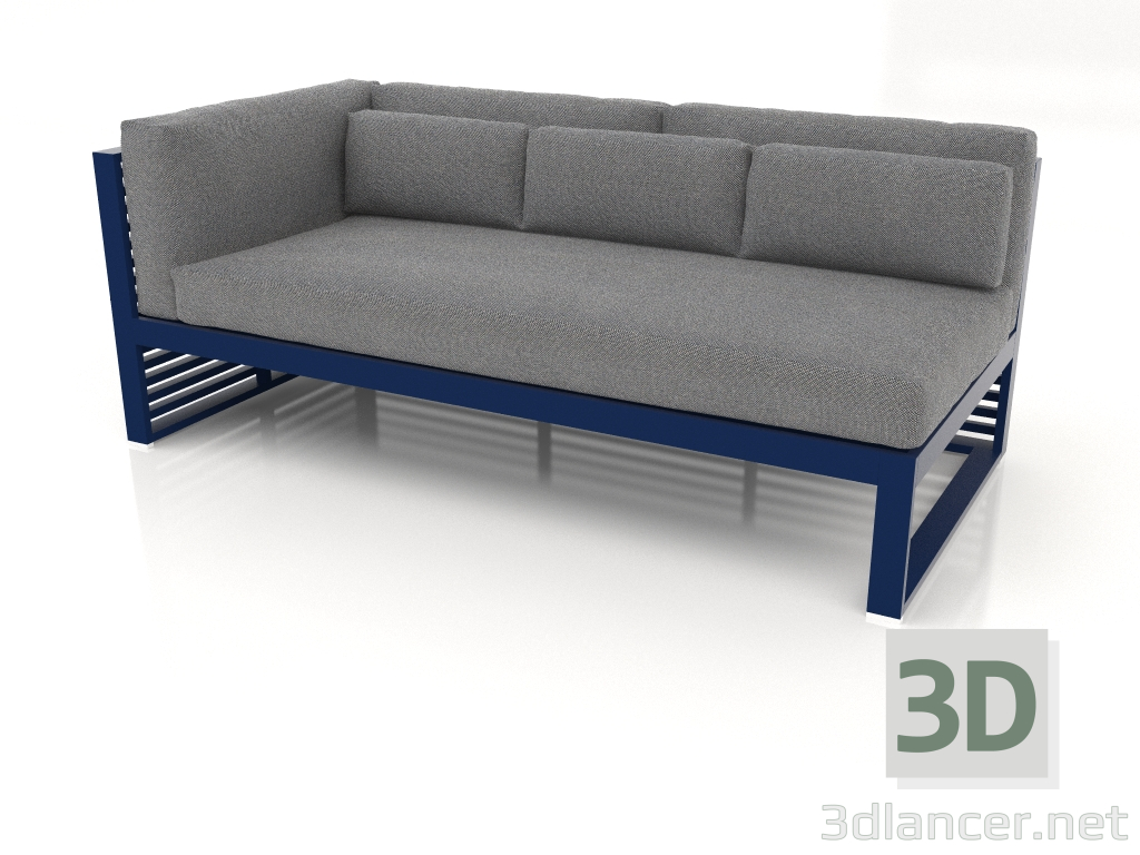 3d model Sofá modular sección 1 izquierda (Azul noche) - vista previa