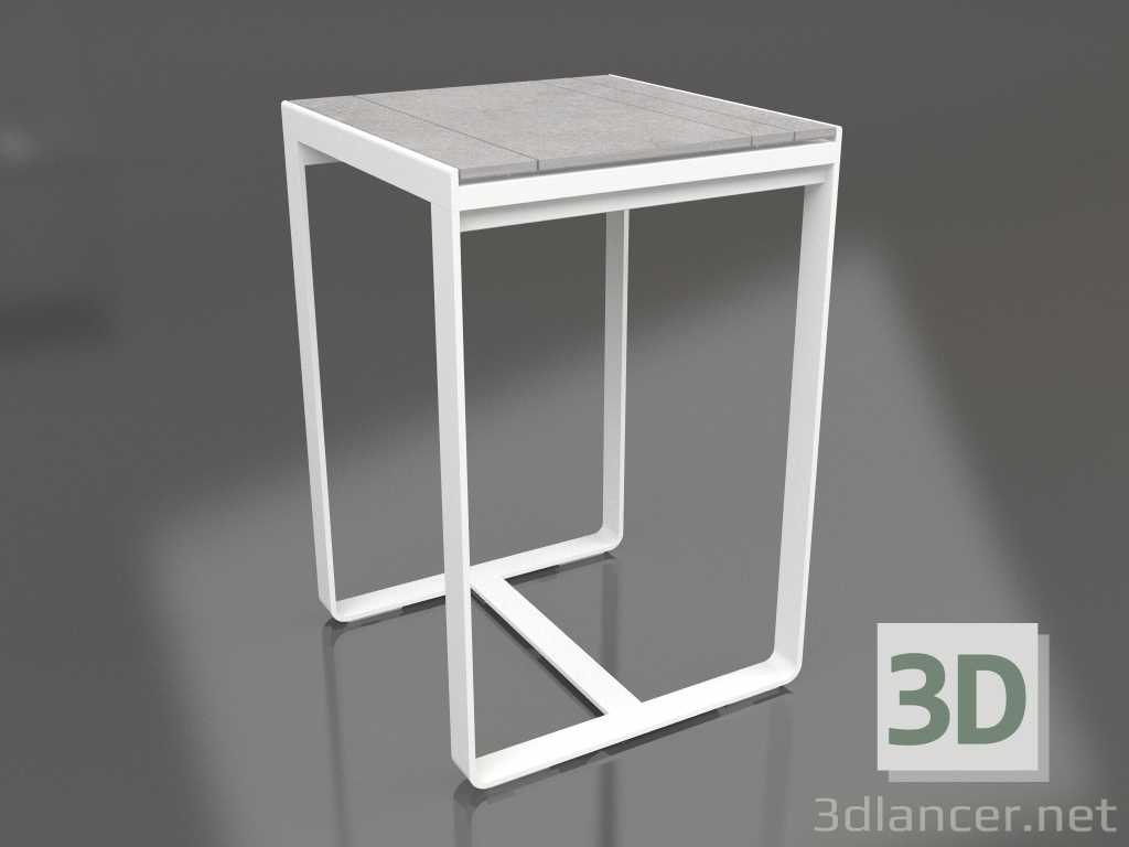 3D Modell Bartisch 70 (DEKTON Kreta, Weiß) - Vorschau