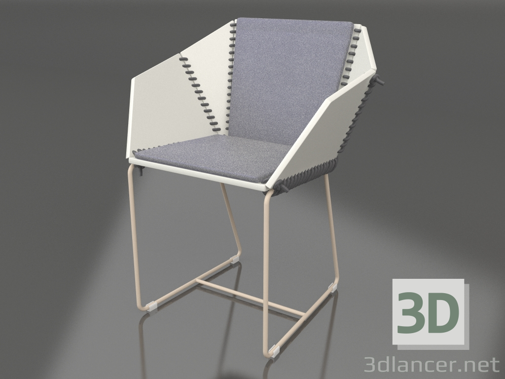 modèle 3D Chaise de salle à manger (Sable) - preview